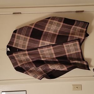 Cozy plaid open front ruana wrap from Woolrich